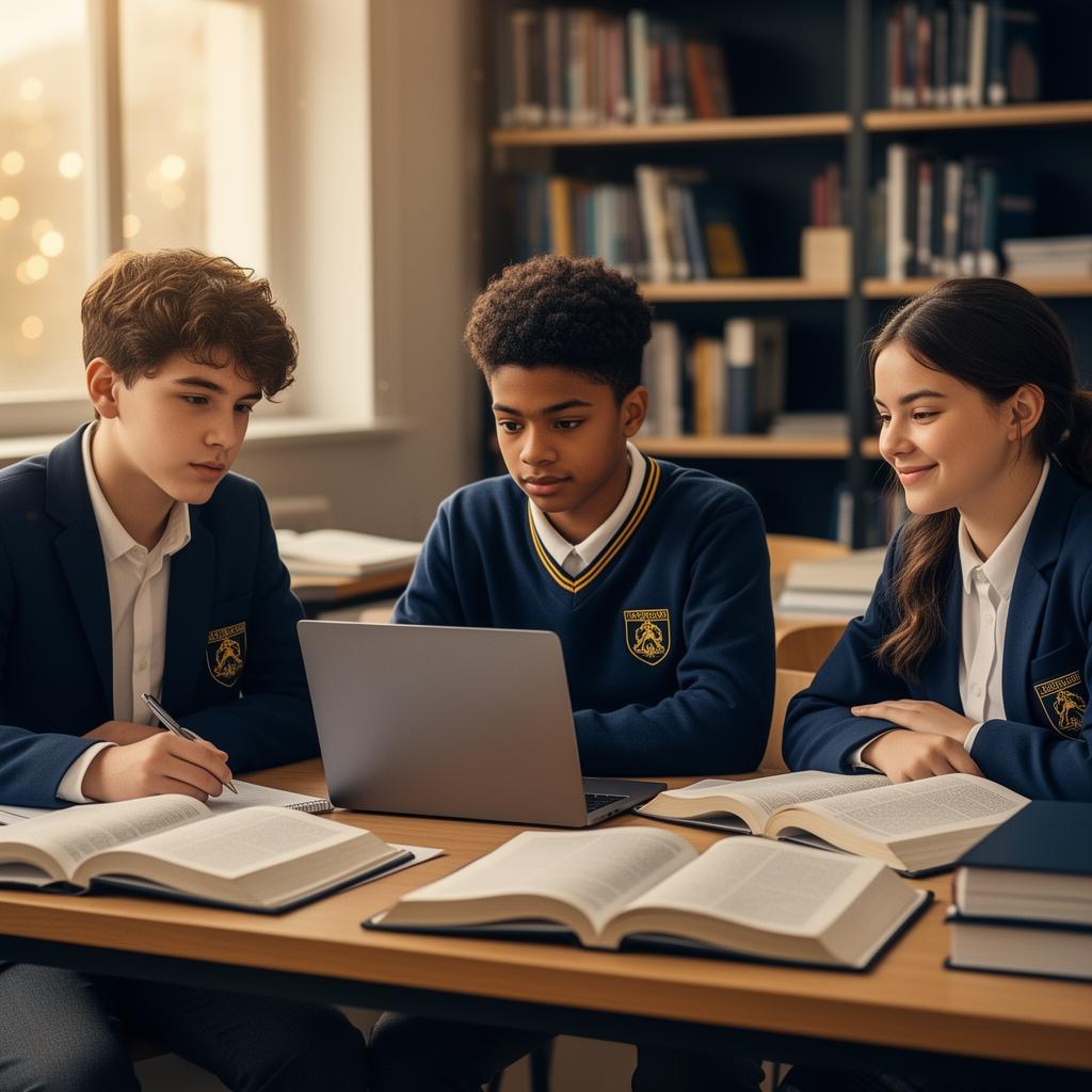Students enjoying an online small-group tuition lesson